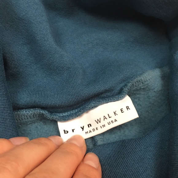 Bryn Walker poncho sweater cowl neck fleece lined - Picture 5 of 7